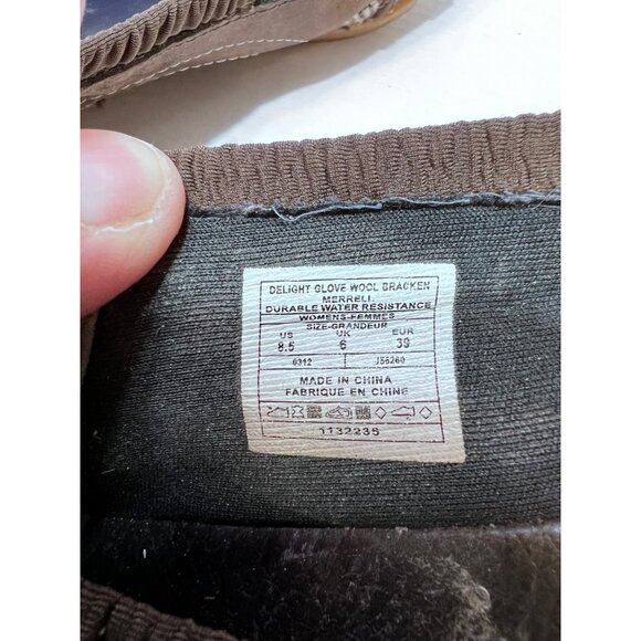 Merrell Delight glove wool Bracken Womens Patchwork Flats Brown & Plaid Slip-On - Picture 8 of 8